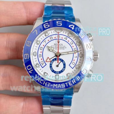 JF Factory Rolex Yachtmaster 2 Stainless Steel Blue Ceramic Bezel Replica Watch