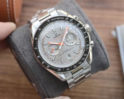 Omega Replica Speedmaster Stainless Steel 42mm Grey Chronograph Dial For Men