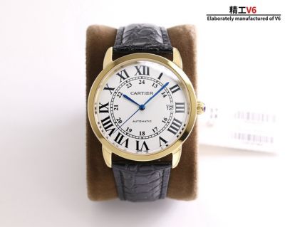 Replica RONDE SOLO DE CARTIER London SOLO Gold Case 42mm Watch