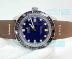 Replica Oris Divers Sixty-Five Blue Dial Brown Leather Strap Watch