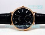 Copy IWC Schaffhausen Black Dial Rose Gold Bezel Watch 