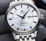 Copy Omega De Ville Japan Citizen 8205 39.5mm Watch - Silver Dial Stainless Steel
