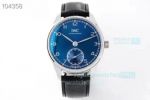 ZF Factory IWC Portuguese Automatic Watch Black Leather Strap 40mm Blue Dial