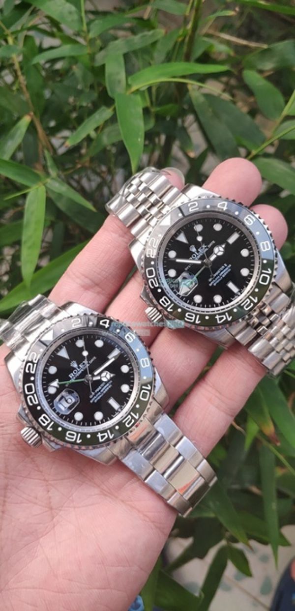 Rolex GMT-Master II 116710LN Iced Out Replica - JF Factory