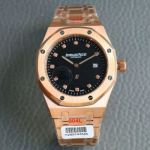 Audemars Piguet Royal Oak Black Dial Rose Gold Case 41mm Watch