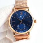 Replica IWC Portofino series rose gold case blue dial 39mm